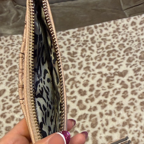 Jessica Simpson Blush Card Holder with Gold Logo - Picture 2 of 4